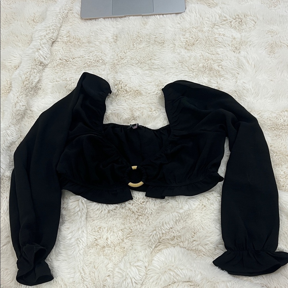 Chic Black Women's Crop Top